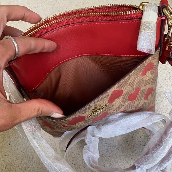 Authentic coach 1941 Coated Signature Canvas/refined calf leather top zip Crosby - Picture 7 of 14